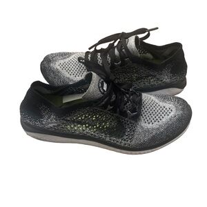 Women's Nike Free RN Flyknit 2018 FK Oreo Grey Black White Size 7.5